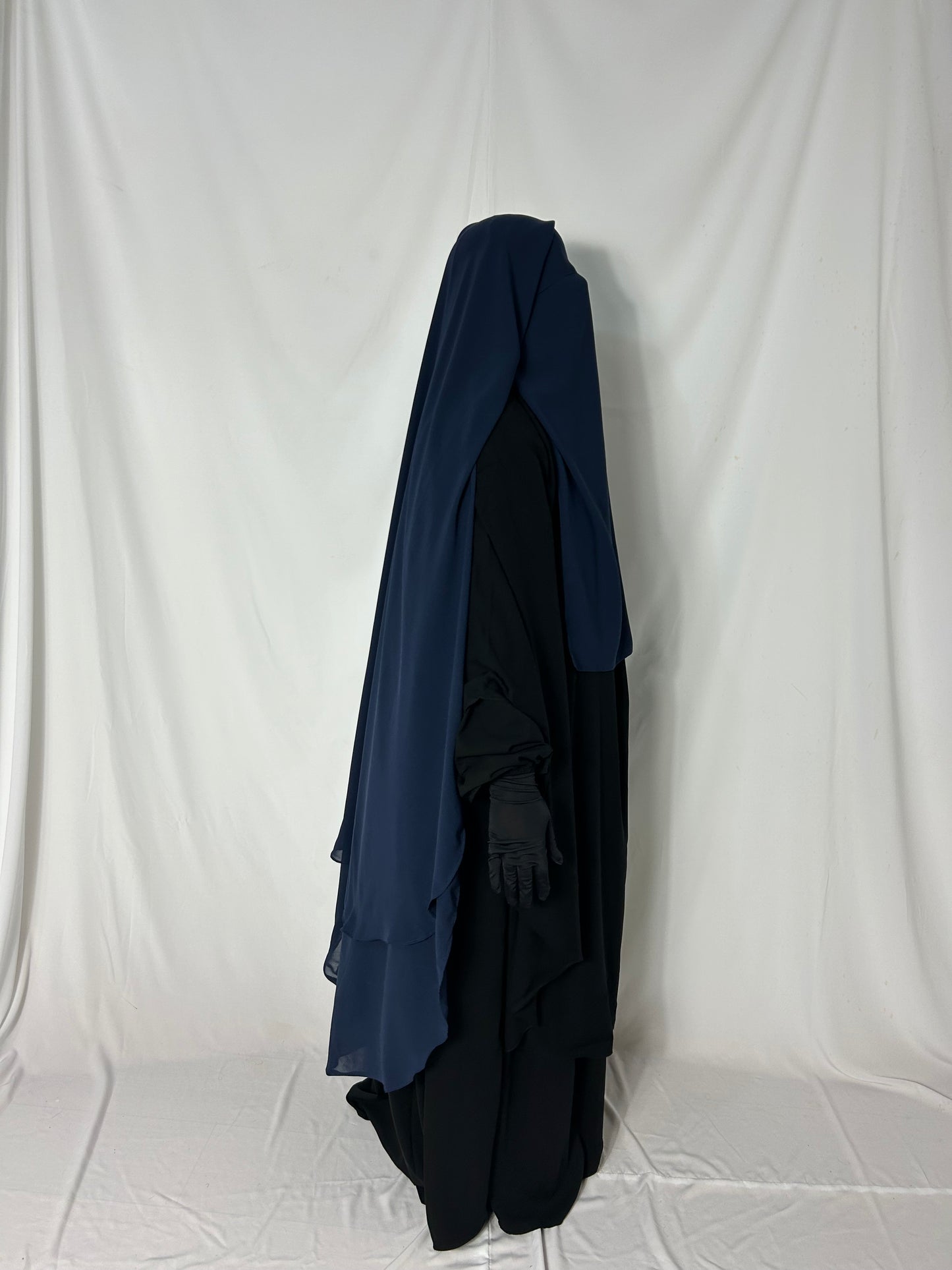 XL Eye-Flap Triple Layer Niqab - Navy