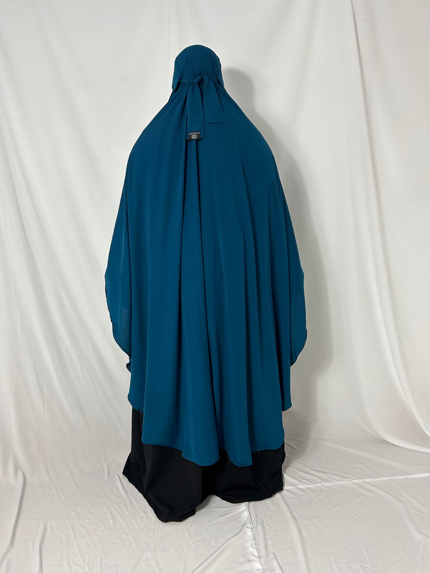 140cm Maxi Khimar With Matching Niqab  - Teal