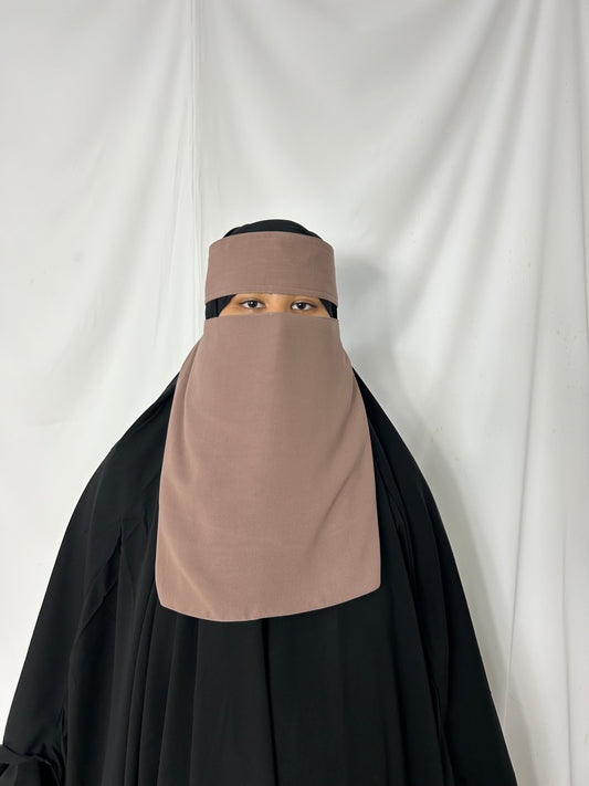 13’ Easy-Eating Niqab- Taupe