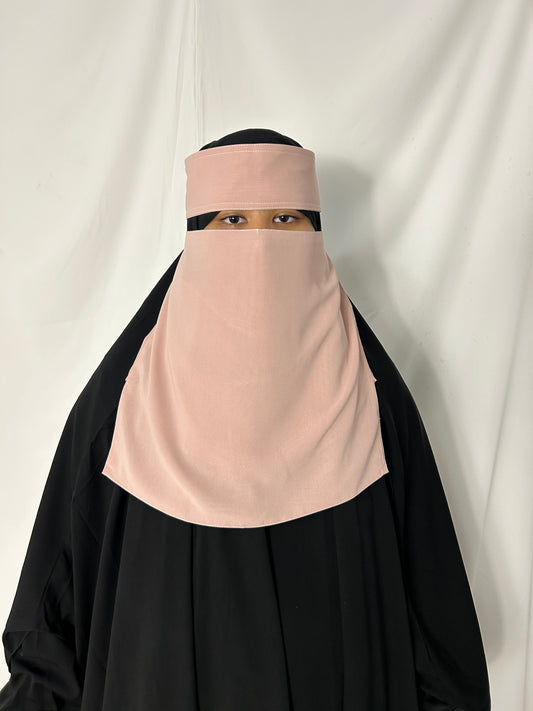 13’ Easy-Eating Niqab -Light pink