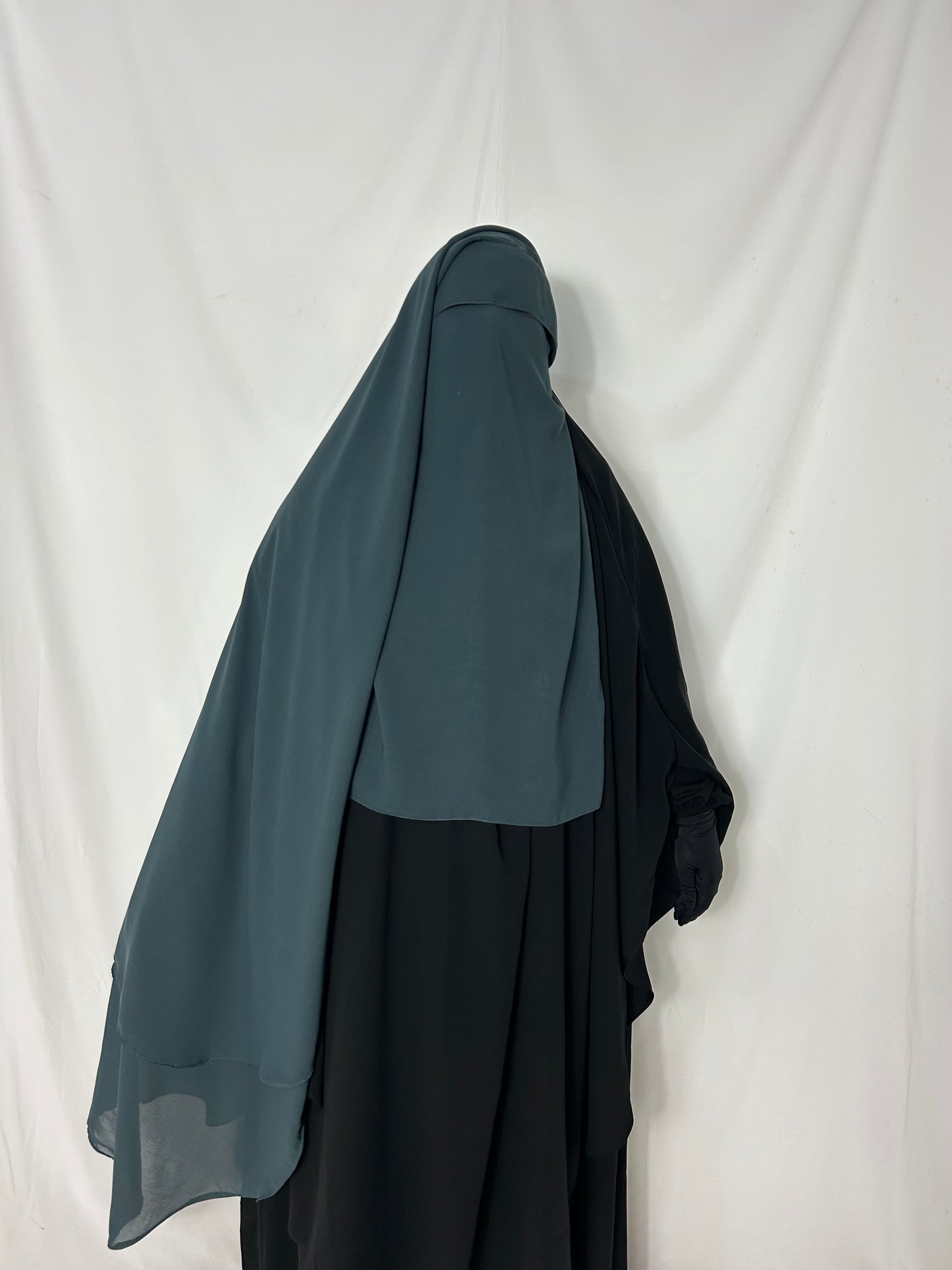 XL Eye-Flap Triple Layer Niqab - Teal
