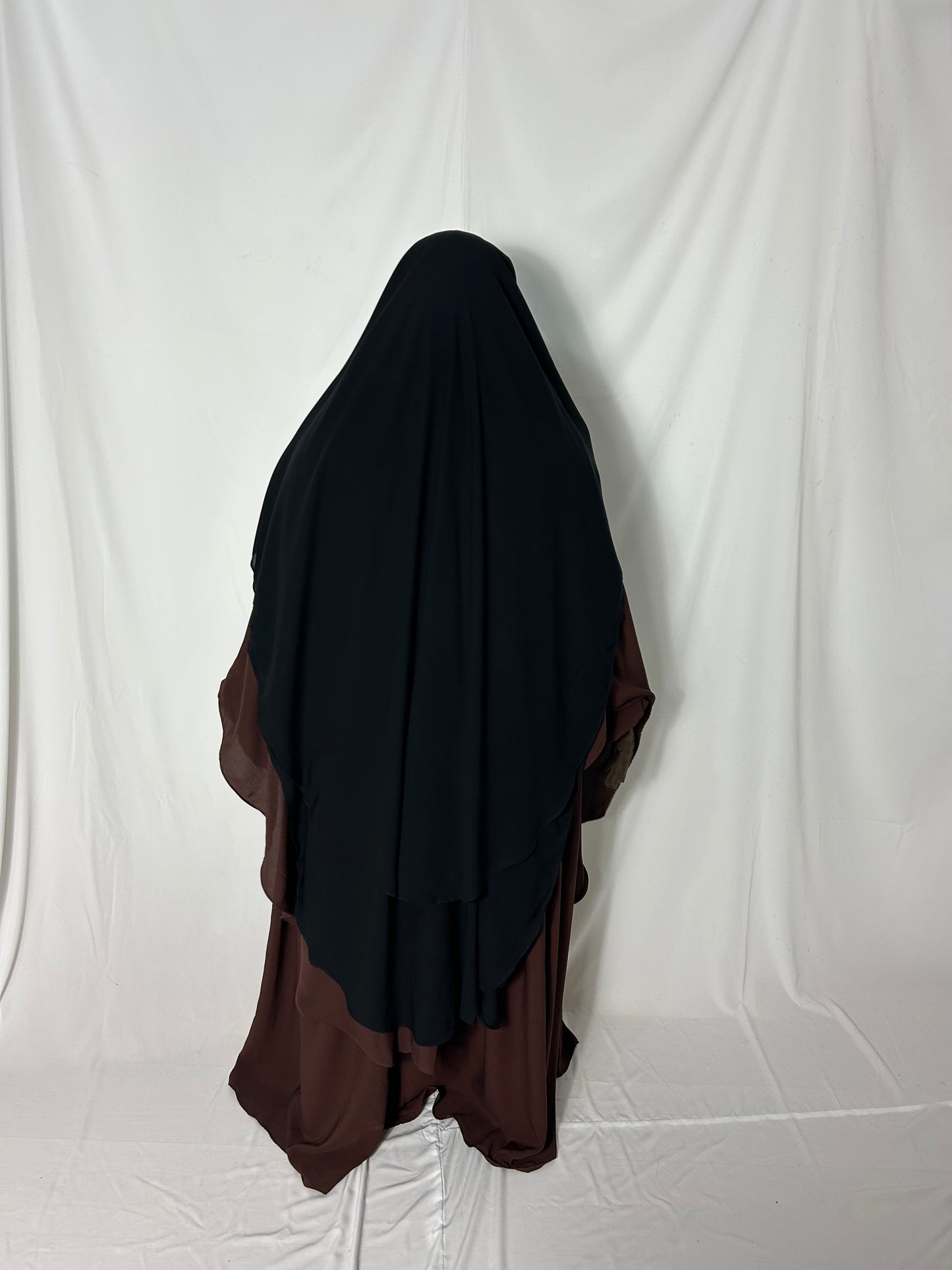 XL Eye-Flap Triple Layer Niqab - Black
