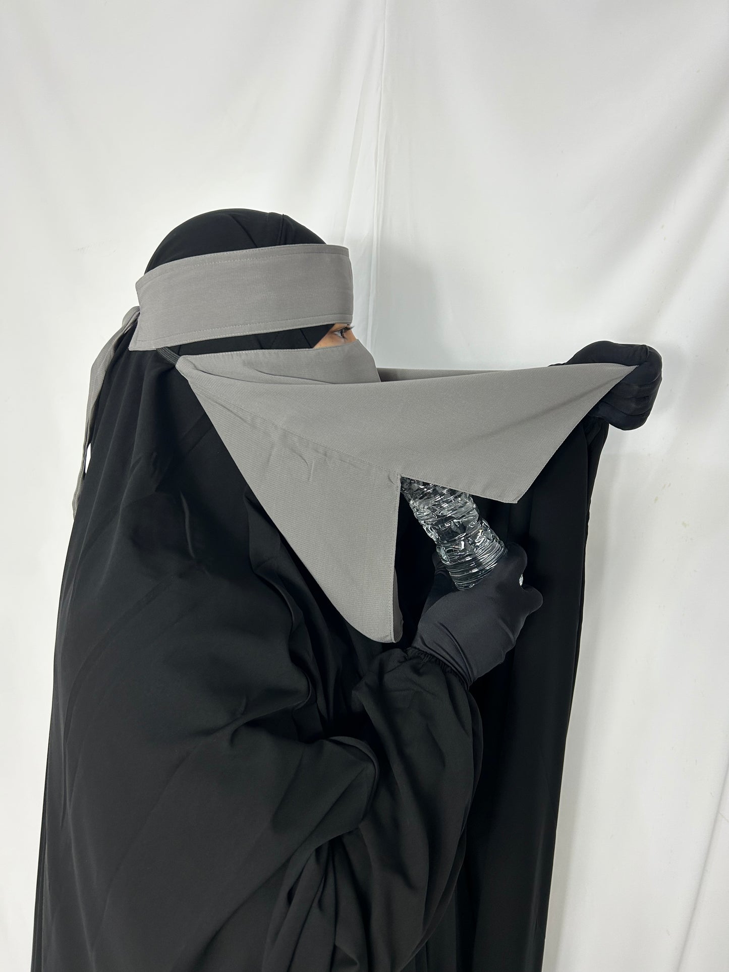 13’ Easy-Eating Niqab- Light grey