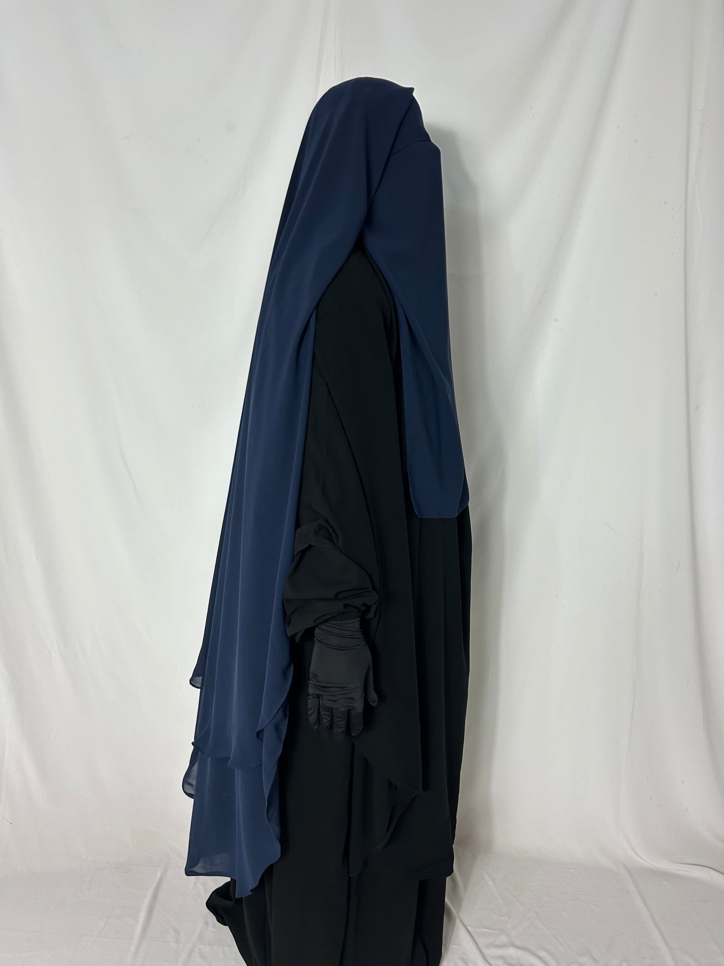 XL Eye-Flap Triple Layer Niqab - Navy