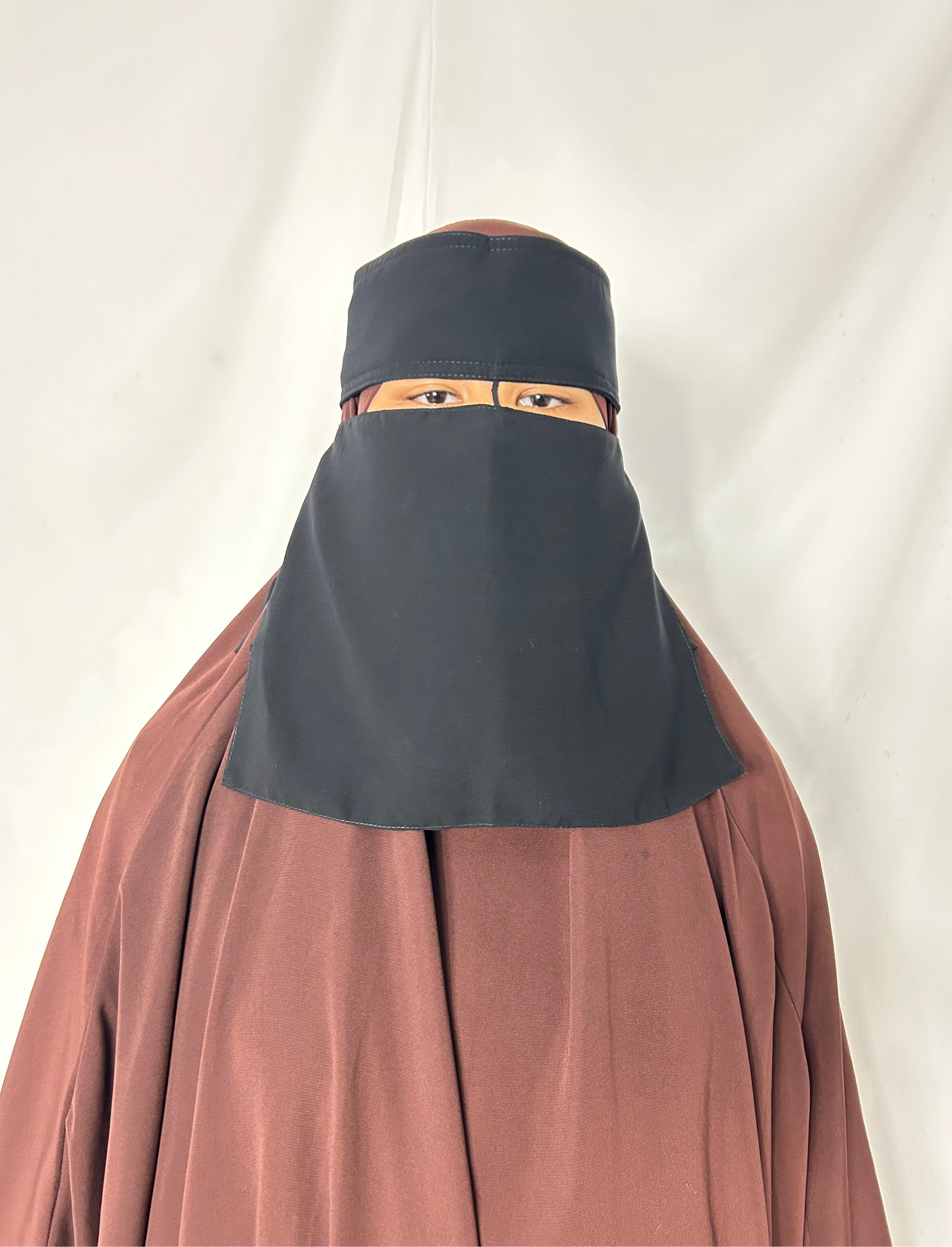 9’ Easy-Eating Niqab With Nose string- Black