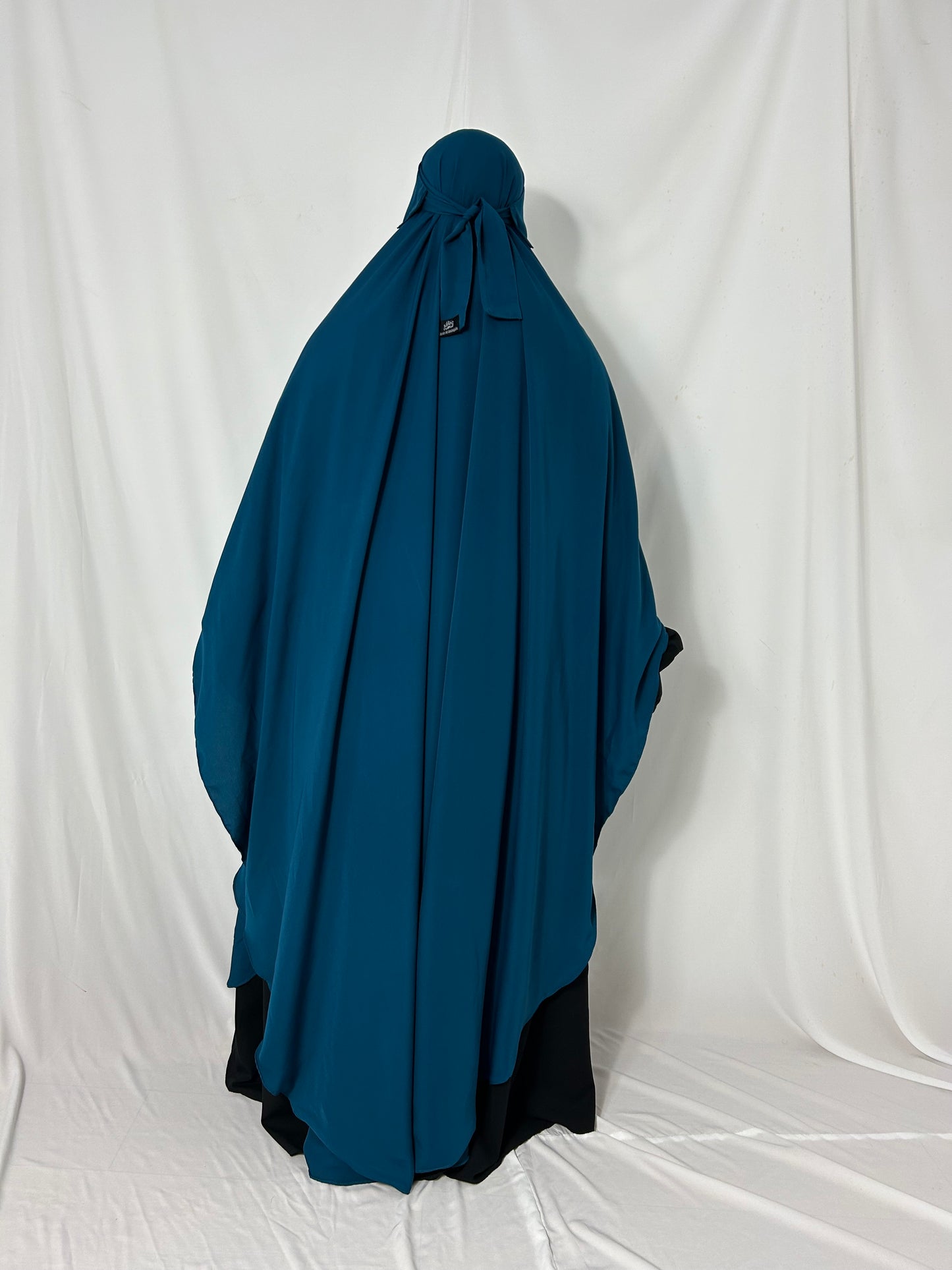 160cm Maxi Khimar With Matching Niqab  - Teal
