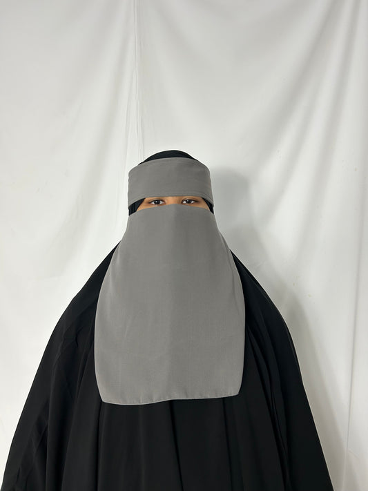 13’ Easy-Eating Niqab- Light grey