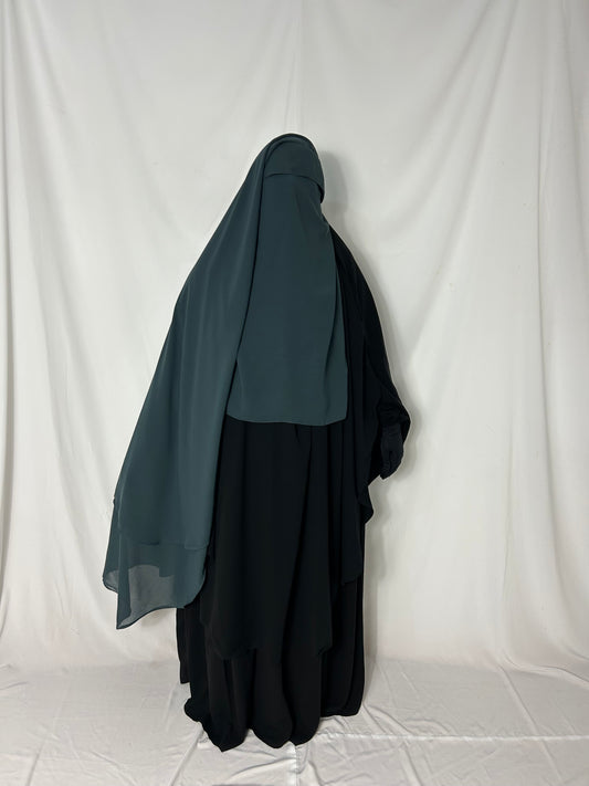 XL Eye-Flap Triple Layer Niqab - Teal