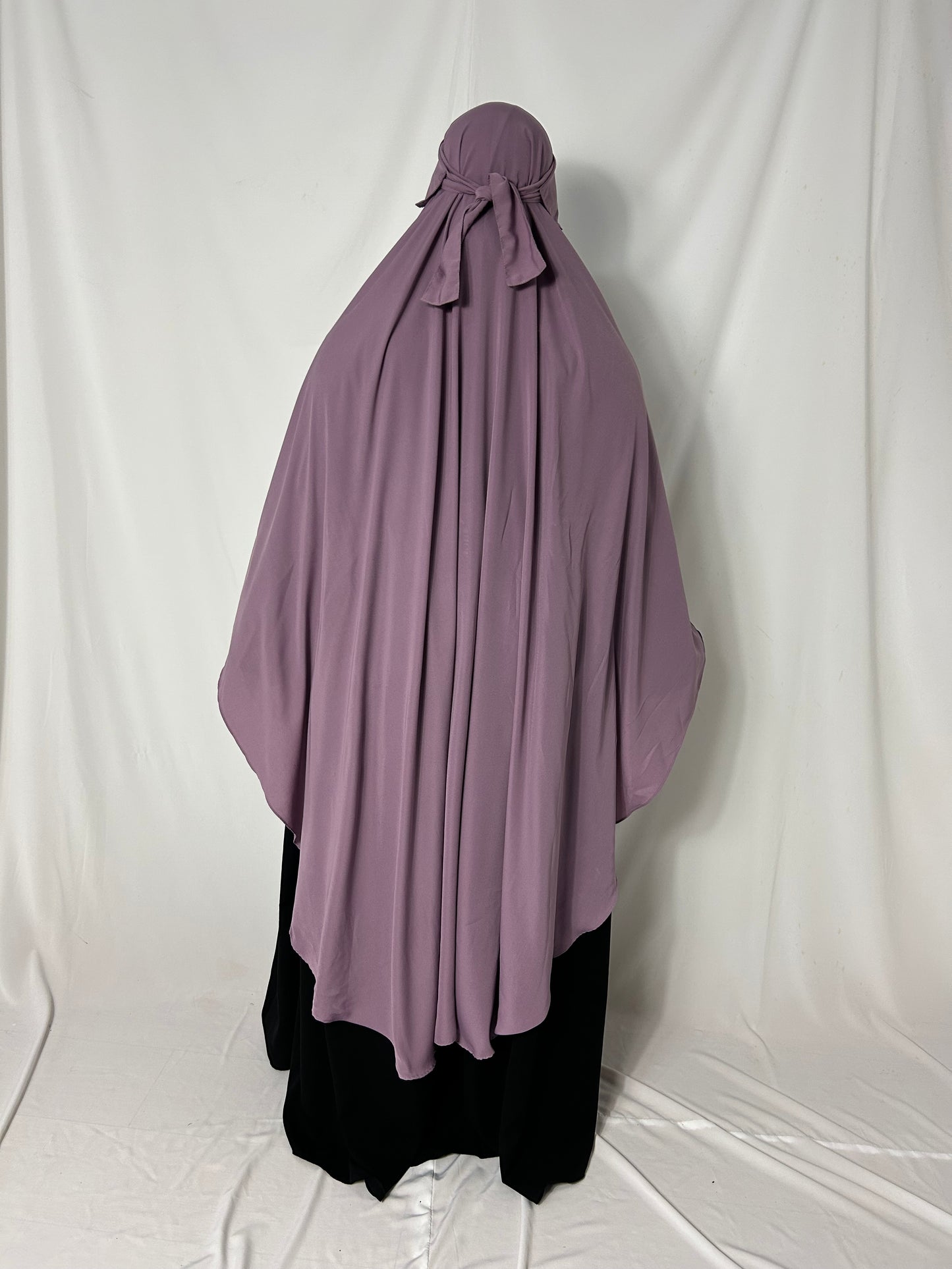 140cm Maxi Khimar With Matching Niqab  - Lavender
