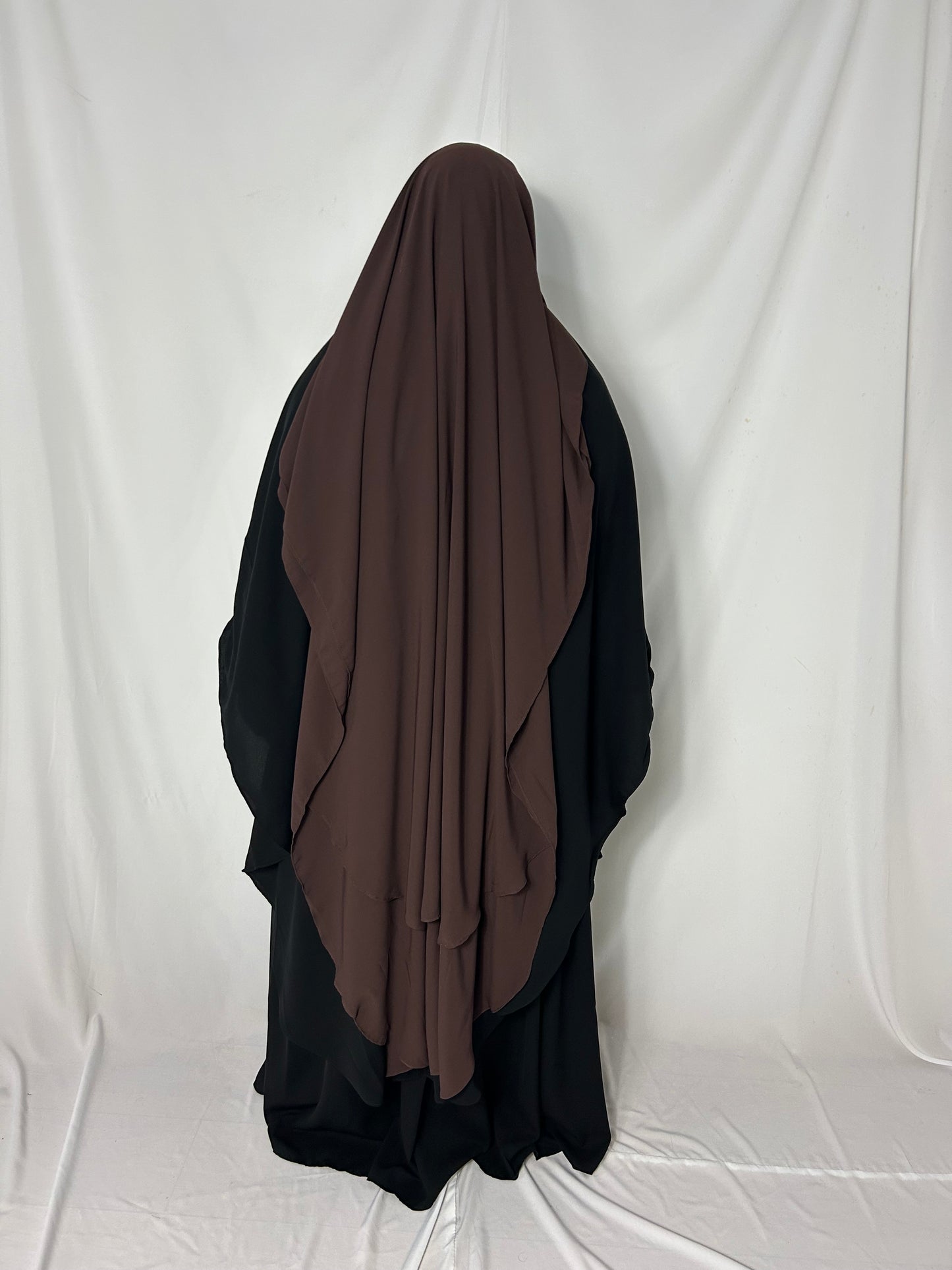 XL Eye-Flap Triple Layer Niqab - Brown