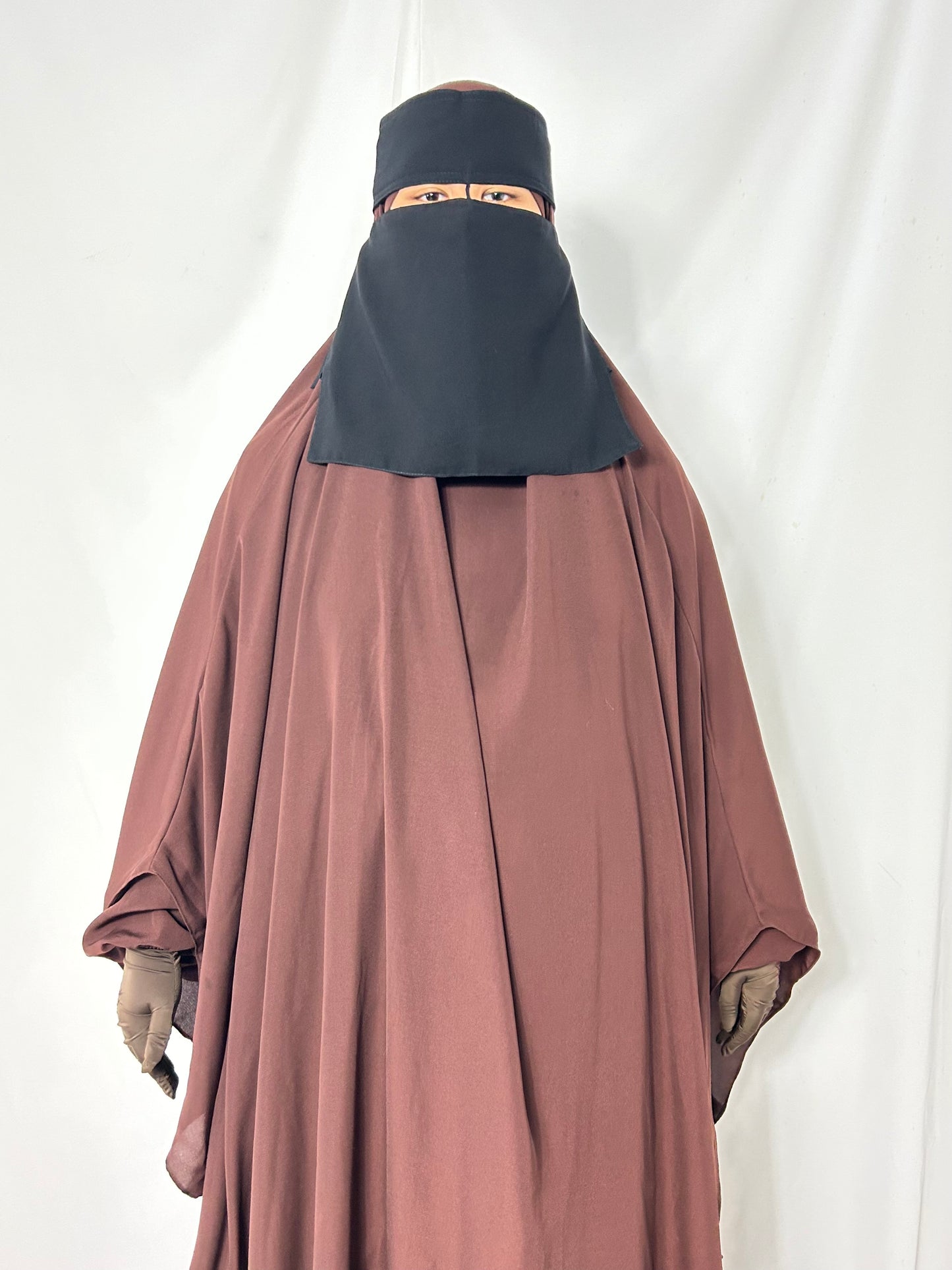 9’ Easy-Eating Niqab With Nose string- Black