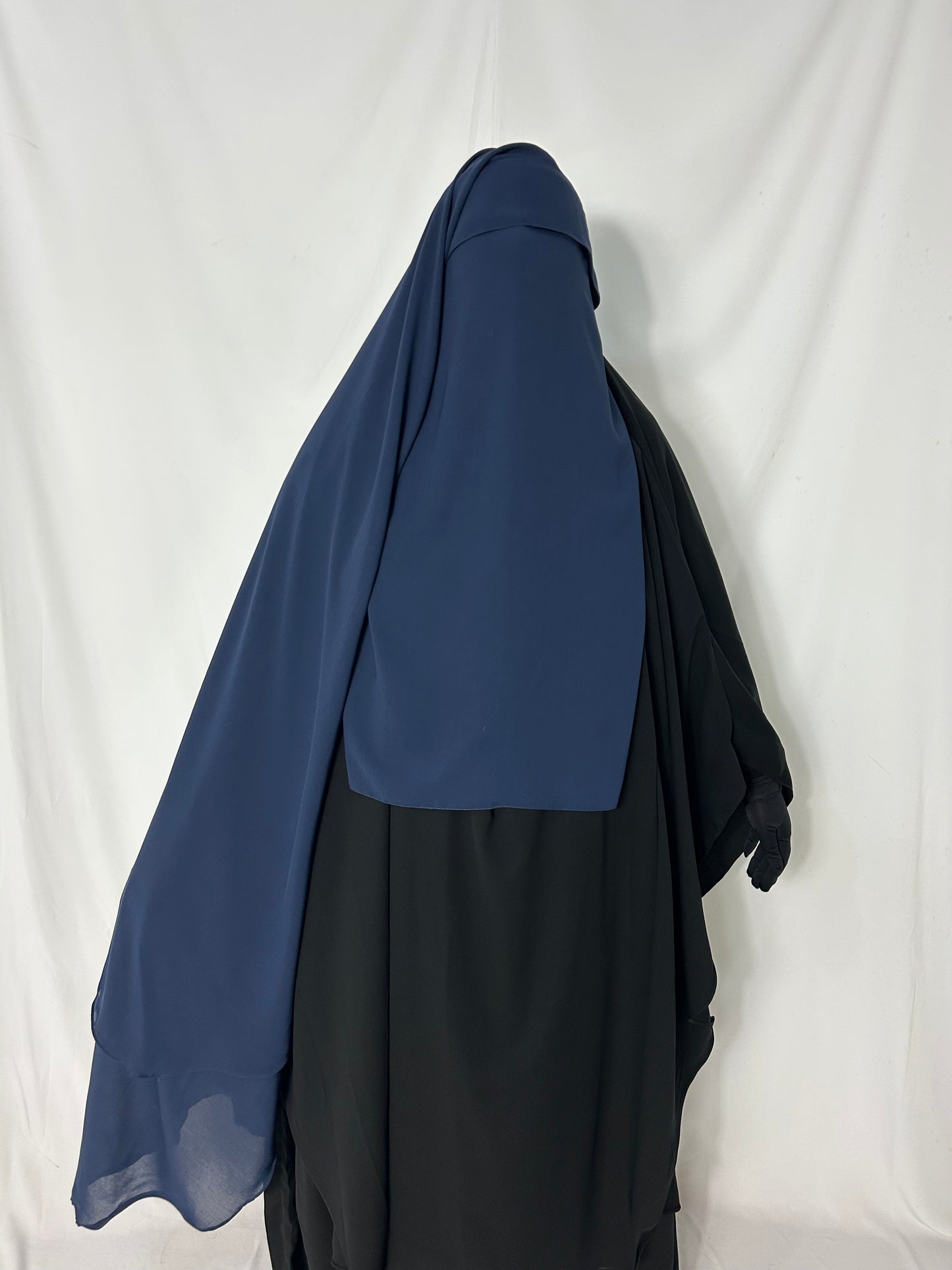 XL Eye-Flap Triple Layer Niqab - Navy