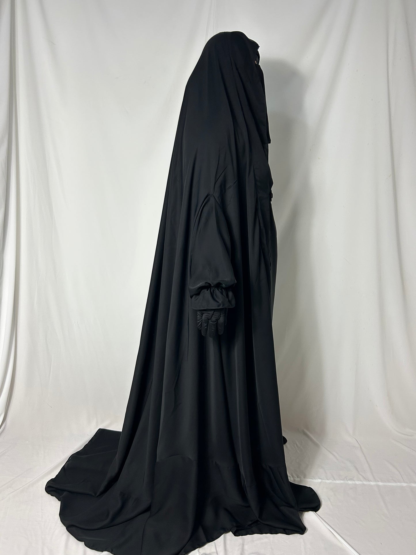 Saudi Flap Jilbab With Matching Niqab - Black