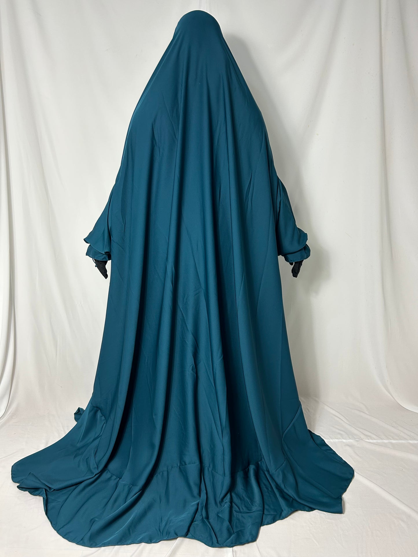 Saudi Flap Jilbab With Matching Niqab - Teal