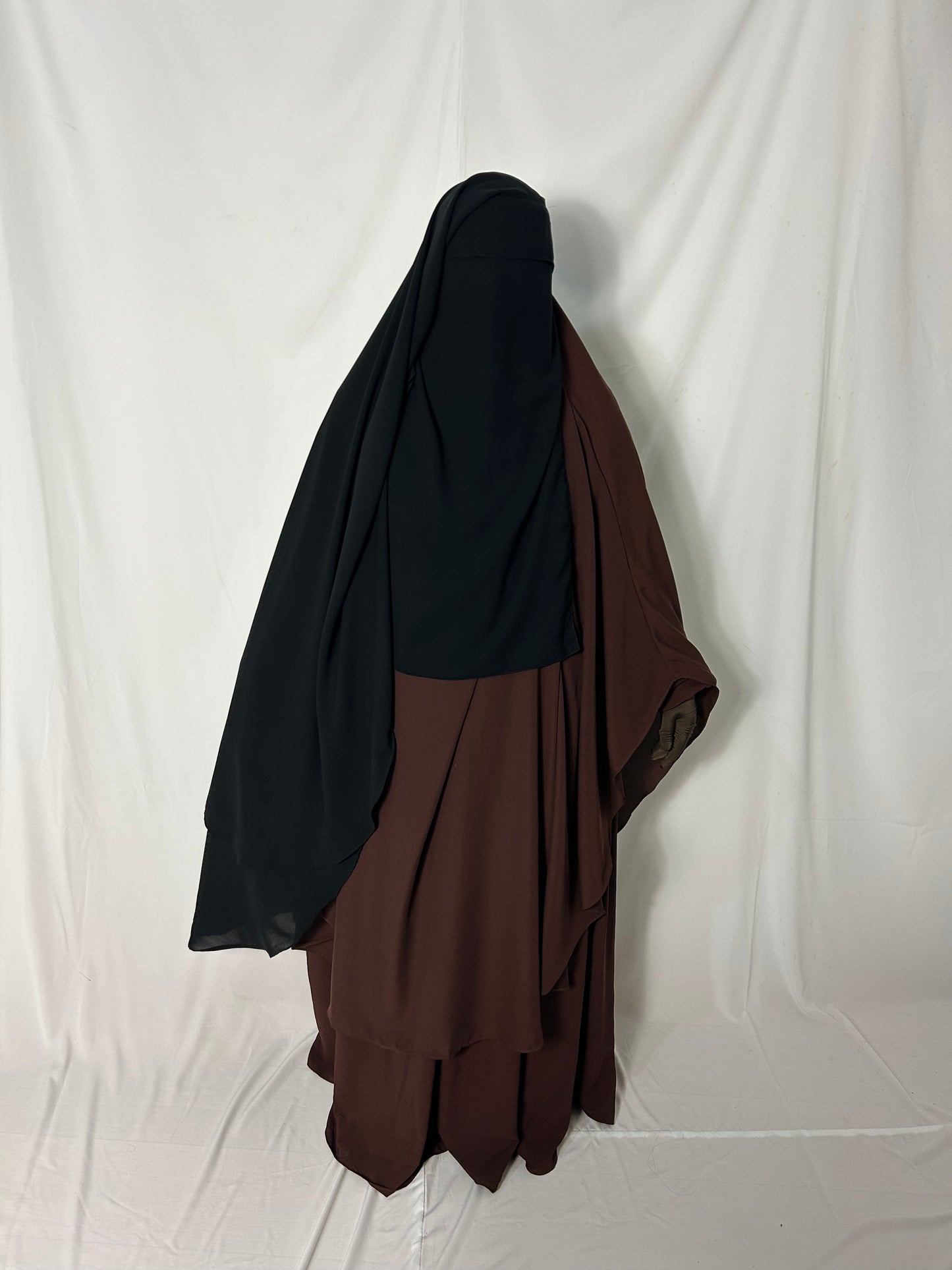 XL Eye-Flap Triple Layer Niqab - Black
