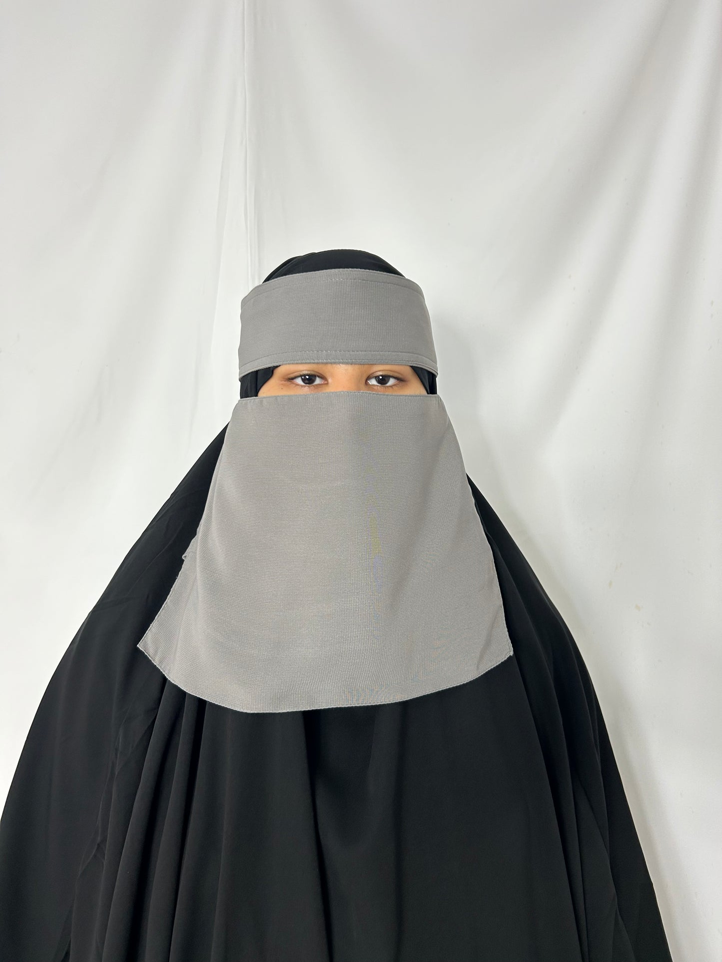 9’ Easy-Eating Niqab -Light grey
