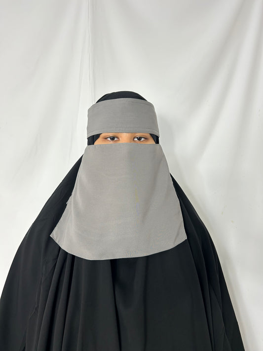 9’ Easy-Eating Niqab -Light grey