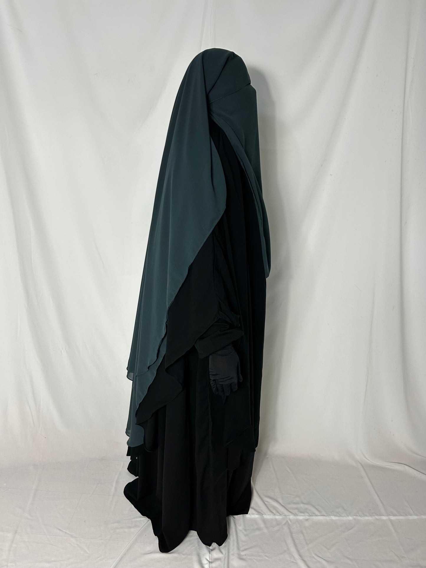 XL Eye-Flap Triple Layer Niqab - Teal