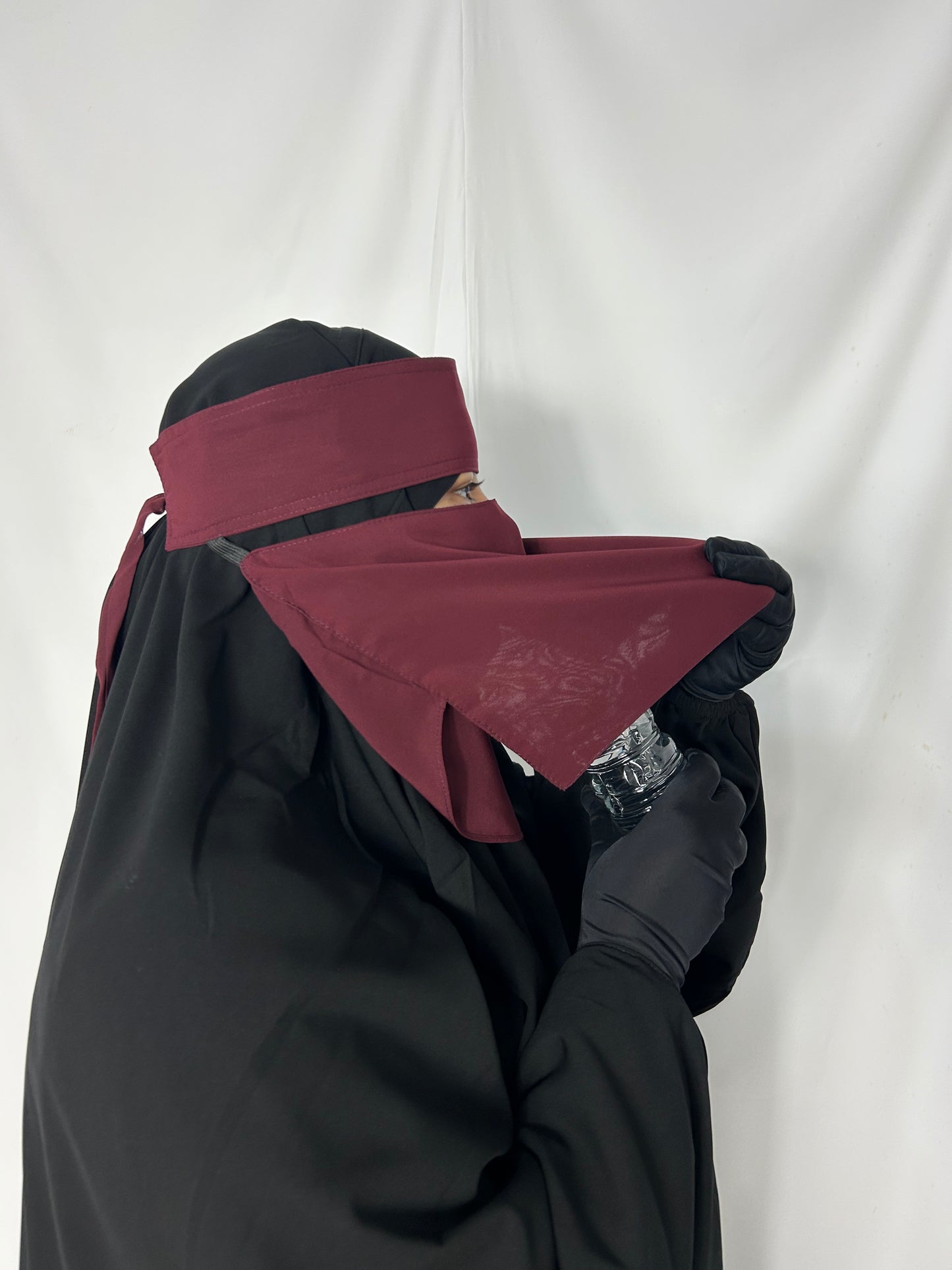 9’ Easy-Eating Niqab - Burgundy